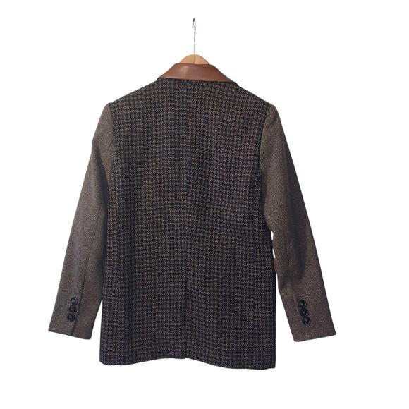 Steve Madden Kelly Tweed Blazer in Peacoat Xtra Small New Womens Plaid Jacket - Picture 3 of 6